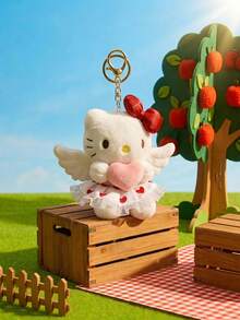 HELLO KITTY AND FRIENDS | POKOJA LAND 1個愛神粉紅心形絨毛玩具，可愛聚酯纖維填充動物迷你吉祥物，適合女孩、朋友、兒童，生日、感恩節、復活節、派對禮物及沙發床裝飾 - 彩色 - 查看 7