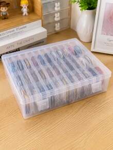 30pcs Set Of Transparent Plastic Storage Boxes, Including 1 Large Storage Box - Suitable For Storing Beads, Jewelry, Handmade Crafts And Various Small Items, Stackable Storage Containers, Organizing Supplies For Women, Essential Travel Items. - White - View 9
