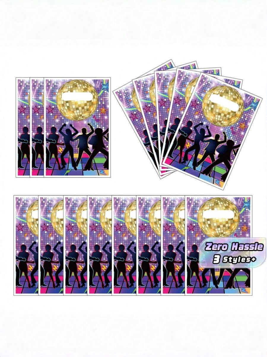 Cartoon Plastic Party Gift Bags, Candy Goodie Bags For Birthday Party Favors - Multicolor - View 1