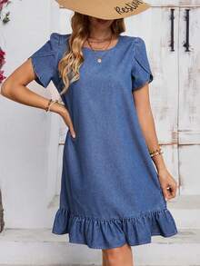 EMERY ROSE Women Denim Dresses - Biru - View 4
