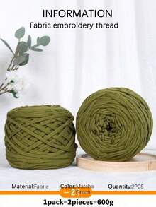 2 Packs, 600 Grams Total: Fabric Strips, Woven Mats, Woven Bags, Handicraft Yarn, And Large Yarn Balls. - Multicolor - View 28