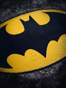 Batman X Joivida 1件授權卡通地毯，柔軟絨毛地板墊，經典黑黃設計，舒適俏皮居家裝飾，適合臥室、客廳或兒童房，粉絲的理想選擇 - 1PC - 查看 5