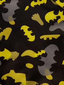 Batman X PETSIN 1pc Yellow Bat Print Pet Jumpsuit, Contrast Color Design, Soft & Breathable Fabric, Perfect For Spring And Autumn, Gentle On Skin, Anti-Flea, Less Shedding, Heat-Resistant, Suitable For Cats And Dogs, Indoor & Outdoor Wear - Multicolor - View 6