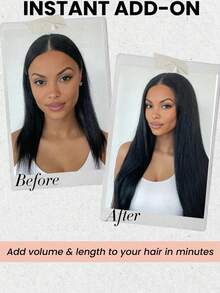 Seamless Clip In Hair Extension Light Yaki Straight Real Human Hair Remy Hair Clip Ins For Women Natural Human Hair 7pcs With 16clips Per Set - SNatural - View 7