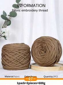 2 Packs, 600 Grams Total: Fabric Strips, Woven Mats, Woven Bags, Handicraft Yarn, And Large Yarn Balls. - Multicolor - View 26