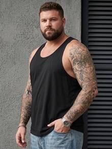 DRIVNCORE Tank Top Ukuran Pria Plus - Hitam - View 3