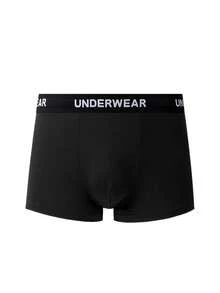 Provexi Provexi 11pcs/Set Men's Solid Color Boxer Briefs With Lettered Waistband - Multicolor - View 4