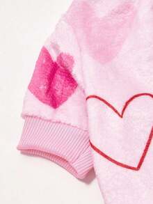 PETSIN 1 Pc Warm Dog/Cat Fleece With Pink Leopard Print Heart Pattern, Suitable For Pets - Multicolor - View 12