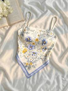SHEIN MOD 女士印花休闲百搭日常吊带背心 - 彩色 - 查看 2