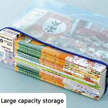 A3 Zipper File Folder, Waterproof Plastic Zipper Pouch For Documents, Papers, Cosmetics, Homework, And Travel Supplies - Multicolor - View 5