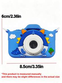Teckwe 1Pc Cartoon Instant Camera Cute Stylish Appearance,A Sweet Birthday Gift For Friends And Family,Great For Outdoor Activities,Trips And Parties,400mAh Rechargeablebattery,Super Easy To Operate. Memory Card And Charging Cable Are Excluded From Package. - Blue - View 5
