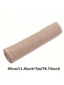 2 متر / 78.74 بوصة قماش الخيش الطبيعي، مثالي لتغليف الهدايا DIY، مفرش الطاولة، الحرف الفنية المنزلية، إكسسوارات الديكور اليدوية للزفاف والحفلات - 25 سم * 2 متر - مشاهدة 1