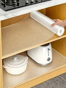 1 Roll, Cabinet Liner, Suitable For Cabinets, Drawers And Refrigerators, Easy To Clean, Waterproof, Oil-Proof, Moisture-Proof, Dust-Proof, Kitchen Countertop Pad, Furniture Cabinet Drawer Organizer, Home Decor, Party & Christmas Storage - Multicolor - View 13