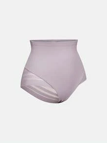 SHAPORA 女款網格拼接休閒日常塑形三角內褲 - 藕粉色 - 查看 3