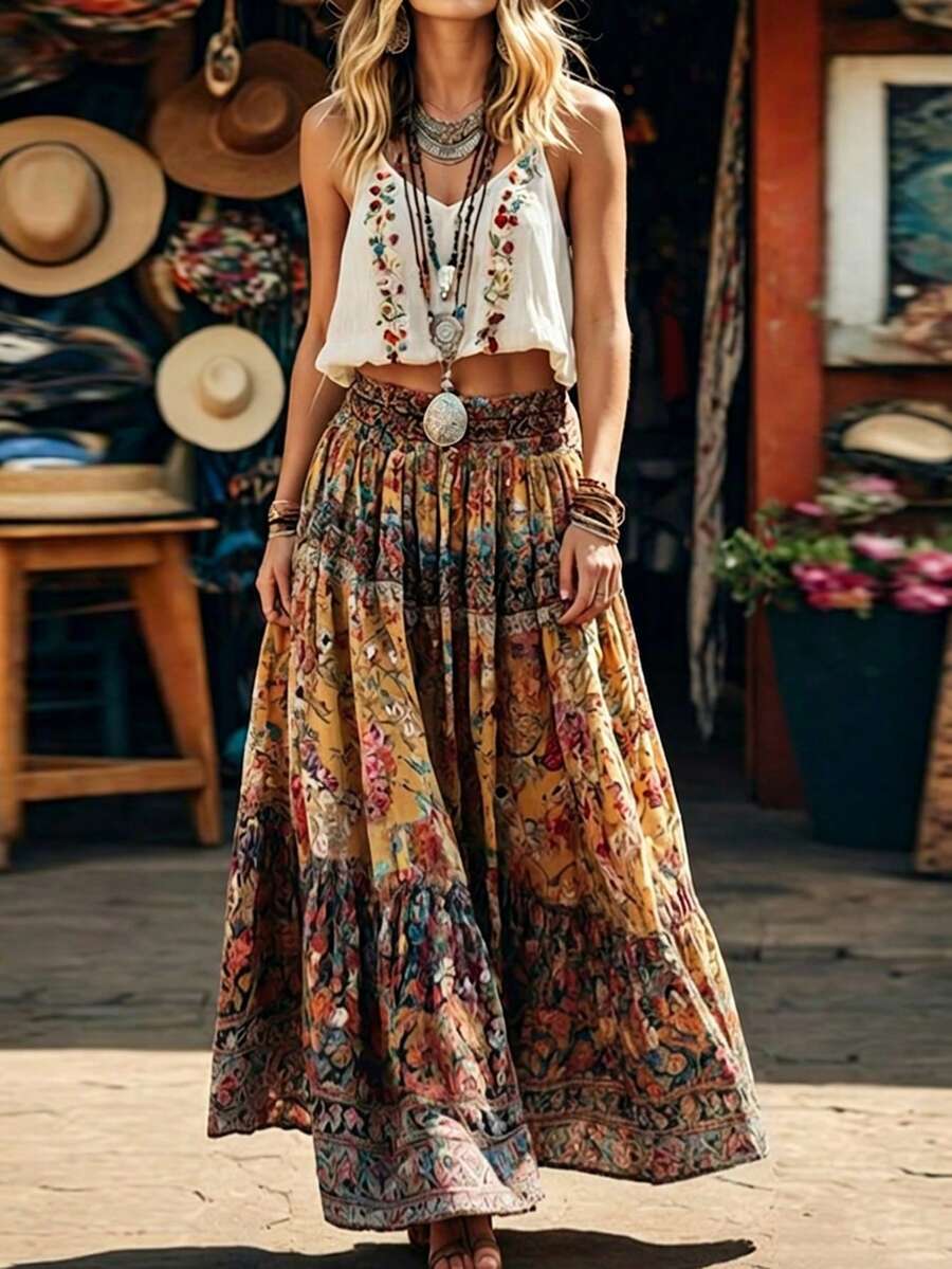 EMERY ROSE Women's Casual Floral Print Skirt - Multicolor - View 1