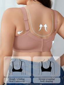 LustreForm Plus Size Underwire Bra Comfortable Anti-Slip Wide Strap Blind Box Random 1/2/3pcs - Multicolor - View 2