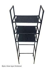 1PC Floor-Standing Toilet Shelf, Black/White, Balcony Storage Rack, Bathroom Multi-Layer Storage Rack, Simple Washing Machine Shelf, Suitable For Bathroom And Balcony Bathroom - Multicolor - View 11