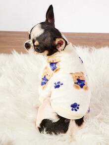 PETSIN 1 White Teddy Bear Flannel Pet Beige Flannel Thick Warm Pet Clothing - Multicolor - View 8