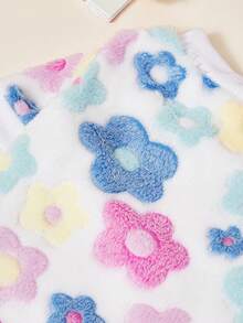 PETSIN 1 Pc Pet Cat Dog Universal Cute Colorful Flower Pattern Plush Thick Warm Elastic Comfortable Round Neck Pet Clothing - Multicolor - View 10