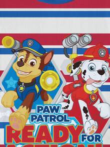 SHEIN | PAW Patrol Young Boy Contrast Color Striped Cartoon Print T-Shirt - White - View 4