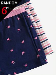 12-Piece Big Tween Girl Girls Soft Source Cotton Boxer Briefs In A Randomly Assorted Multicolored Collection. Featuring Pink Navy And Grey Leopard Print, Hearts, And Stars, These Comfortable All-Season Underwear Are Crafted From Skin-Friendly Lightweight Ribbed Knit Material With Cute Bow Patterns For A Cozy And Smooth Everyday Fit. - Multicolor - View 3