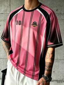 Sport MetroGents 男士拼色數位印花休閒日常旅行運動T恤 - 彩色 - 查看 1