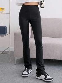 Dazy Tall Women's Slim Fit Elegant Base Layer Pants Fall - Black - View 7