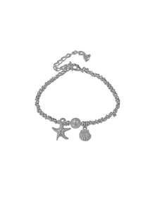Zazumi 1pc Beaded Bracelet Set, Multi‑Color Stone Bead Stackable Daily‑Wear Hand Jewelry, Adjustable Chain Holiday Accessory, Casual Matching Gift For Women - Multicolor - View 7