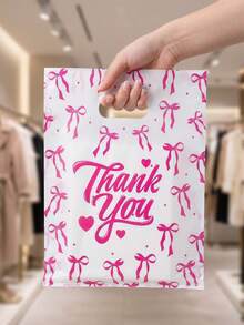 100pcs Gift Giving Plastic Shopping Bags, Disposable Packaging Pouches For Birthday Presents Small Accessories Clothing Gifts - multicolor - View 3