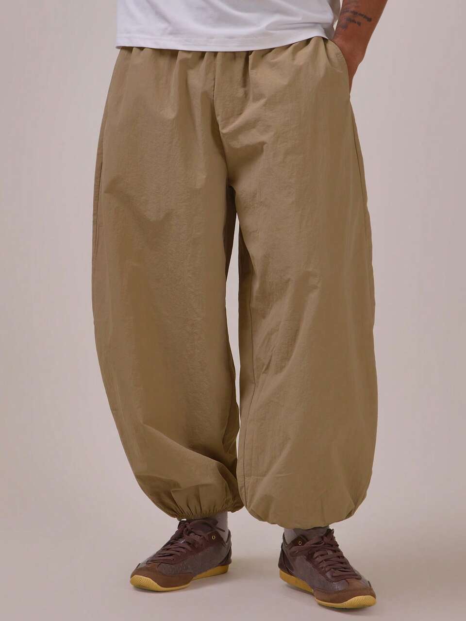 Track Balloon Pant Trouser Elasticated Waist And Cuffed Hem Spring Summer Essentials