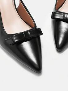 CUCCOO CURVES Women's Pointed Buckle Design Daily Versatile Fashion Wide Last High Heels - Black - View 6