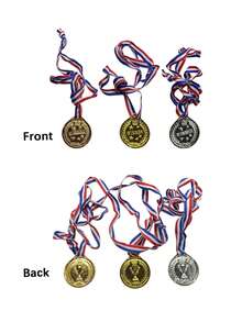 3/6/15 Gold, Silver, And Bronze Medals - Multi Item Party Gift Pack, Champion, Runner Up, And Third Place Medals, Sports Games Medals, Suitable For Games, Celebrations, Winner Props, Classroom Rewards, Sports Competitions, Sports Events, Party Gifts - View 4
