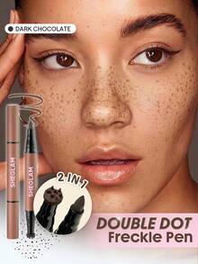 SHEGLAM Double Dot 雀斑印章染液和筆-Dark Chocolate 品牌美妝化妝品 適合女士與女孩 - Dark Chocolate - 查看 1