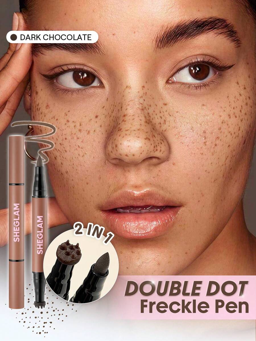 SHEGLAM Double Dot 雀斑印章染液和筆-Dark Chocolate 品牌美妝化妝品 適合女士與女孩 - Dark Chocolate - 查看 1
