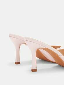CUCCOO CURVES Women's Round Toe Light Plate Design Daily Versatile Fashion Wide Last High Heels - Pink, satin - View 8