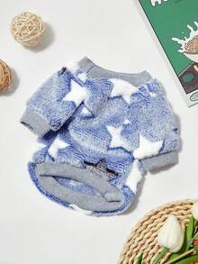 PETSIN 1 Pc Pet Dog/Cat Fleece Star Print Warm Round Neck - Multicolor - View 6