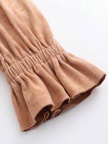 LUMIGAL Women's Autumn/Winter New Design Suede Fashion Versatile Lapel Zipper Long Sleeve Jacket Everyday Camel Elegant - Brown - View 6