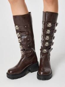 Brown + Skull Buckle