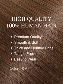 Seamless Clip Ins 7件組 直波浪 6號中棕色 130g/150g 全頭無縫PU夾式接髮 100%角質層對齊雙重浸染Remy真人髮 高品質隱形夾式接髮 - S6 - 查看 2