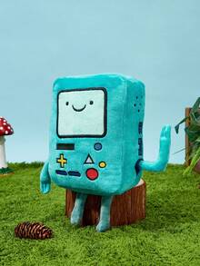 ADVENTURE TIME X POKOJA LAND 1個青色復古遊戲機造型絨毛娃娃，療癒觸感壓力舒緩桌面陪伴玩偶，送給同事與家人的感性交換禮物 - 彩色 - 查看 3