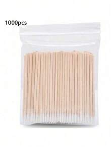 700/1000Pcs Wooden Mini Mascara Wands, Lint-Free Eyelash Extension Tools, Multipurpose Mini Makeup Brushes For Lash Remover, Eyebrow Brush & Eyeshadow Application - Multicolor - View 14