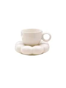 Three Color Optional Creative Sunflower Coffee Cup Plate, Girls' Afternoon Tea With High Appearance Set, Ceramic Breakfast Latte Cup - Multicolor - View 11