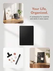 Haus Hana 1件/2件 桌上式式磁性展示板，堅固金屬底座材質，簡約純色多功能備忘錄照片收納架，適用學習工作空間桌面佈置，送給桌面整理愛好者的生日禮物 - 多色 - 查看 14