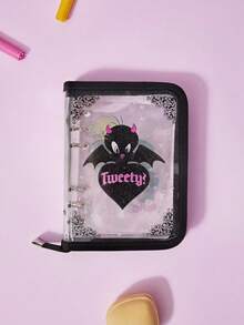 LOONEY TUNES X Joivida 1 Pc Loose-Leaf Binder Notebook With Funny Pattern, PVC Material, Clear Protective Cover, Transparent Coil Binding, Photo Storage Sticker Book, For Classmates And Friends, Versatile - A6 - View 5