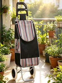 Shopping And Grocery Cart, Household Climbing Shopping Cart, Grocery Cart, Small Trolley, Folding Portable Grocery Cart. - Multicolor - View 4