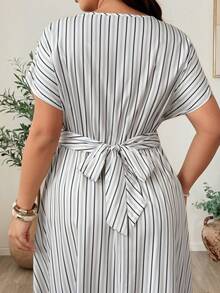 Weeklong Vestido Blanco Asimétrico Talla Grande Elegante para Brunch Vacaciones Verano - Multicolor - Ver 4