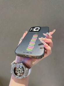 HARRY POTTER X SHEIN 哈利波特粉色蛋糕圖案黑色防摔防震手機殼，適用於 iPhone 13/14/15/15 Pro/16/16 Pro/17 Pro，熱門流行款 - 彩色 - 查看 5