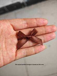 50PCS Brown Ribbon Bows Multipurpose Decorative Craft Supplies For Gift Wrapping Card Making Hair Accessories Balloon Wedding Party Room Home Decor - brown - View 5
