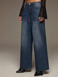 BAD SUNDAY Women's Casual Street Washed Beaded Decor Denim Jeans Going Out Night Out Light Blue Summer - Blue - View 5