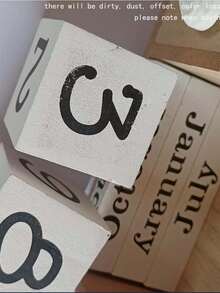 1 Piece Wooden Calendar Decoration Crafts Best Gift - multicolor - View 4